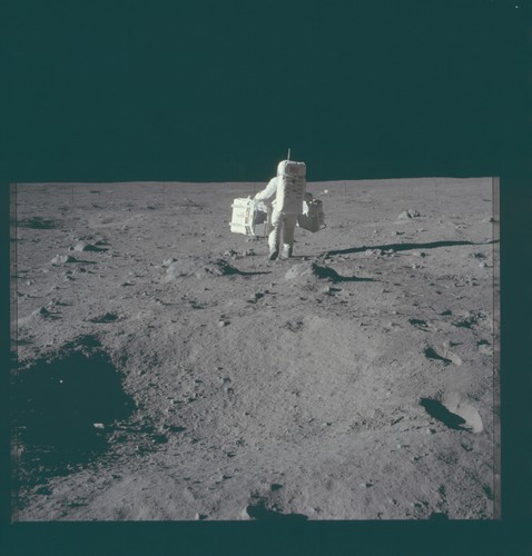 Apollo seismometer deployment - seismometer,